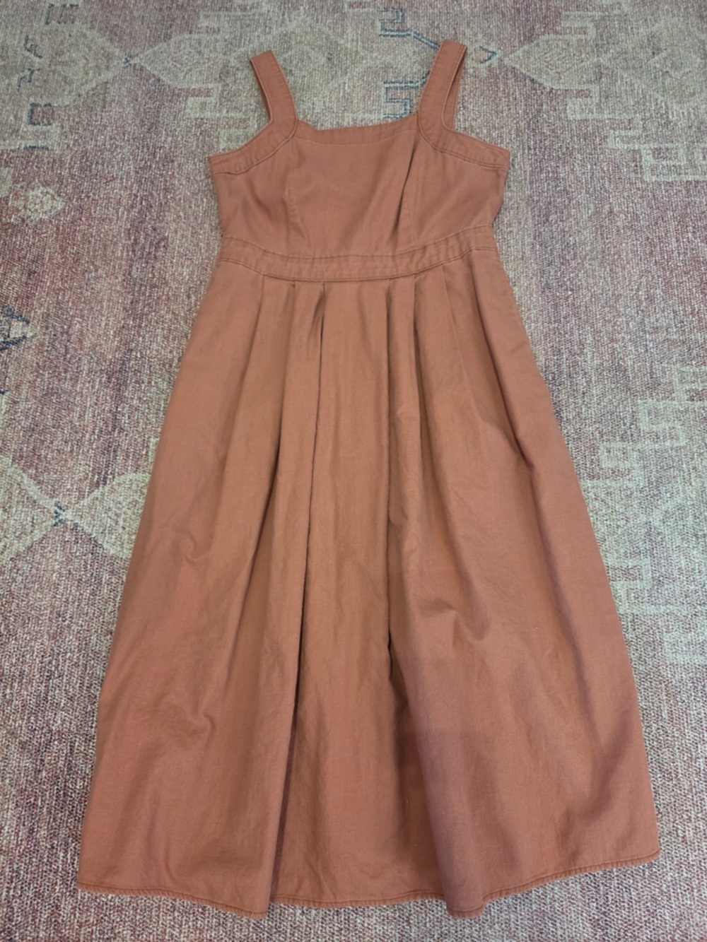 Universal thread cotton empire waist sleeveless midi dress zipper closure sz 10
